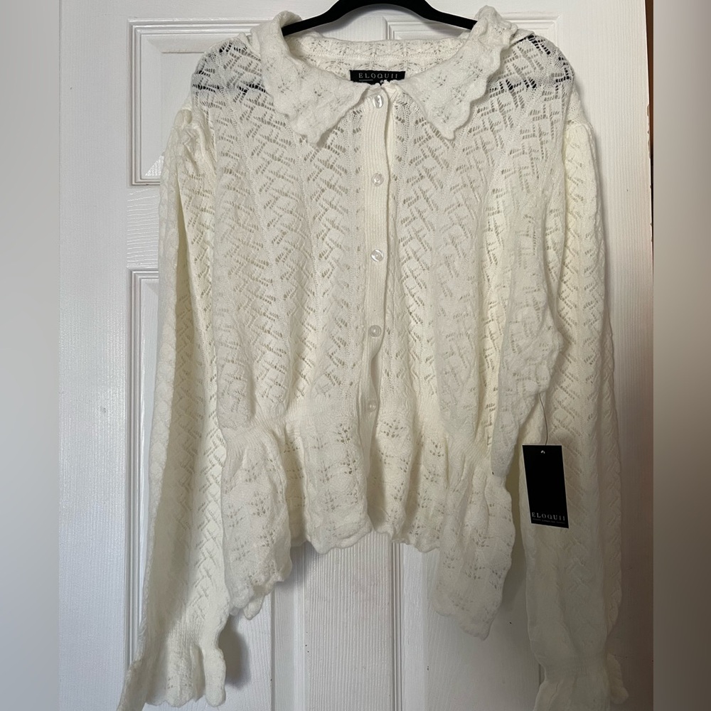 Brand new! Eloquii cream sweater - so soft!